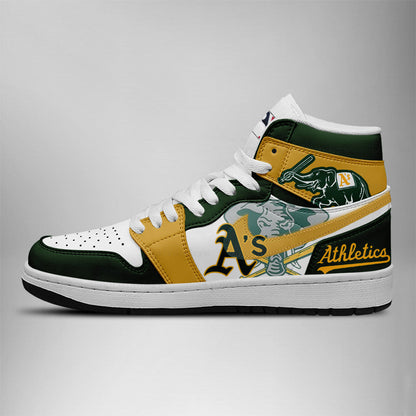 LIMITED EDITION - NEW CUSTOMIZED MLB23 OL ATHLETICS AIR JORDAN SNEAKERS