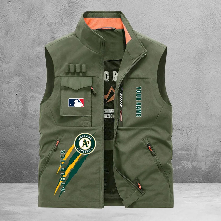 LIMITED EDITION - NEW CUSTOMIZED MLB23 OAS OAKLAND ATHLETICS SLEEVELESS VEST