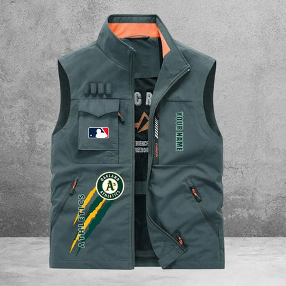 LIMITED EDITION - NEW CUSTOMIZED MLB23 OAS OAKLAND ATHLETICS SLEEVELESS VEST