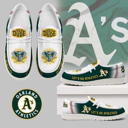 LIMITED EDITION - NEW CUSTOMIZED MLB23 OL ATHLETICS LOAFER SHOES