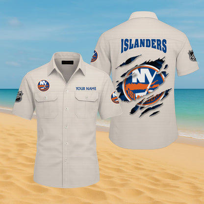 LIMITED EDITION - NEW CUSTOMIZED NHL25 NYI NEW YORK ISLANDERS CARGO SHIRT
