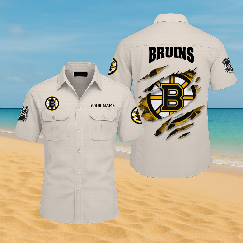 LIMITED EDITION - NEW CUSTOMIZED NHL02 BTB BOSTON BRUINS CARGO SHIRT