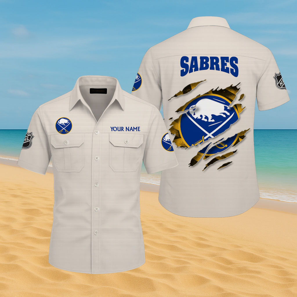 LIMITED EDITION - NEW CUSTOMIZED NHL28 BFS BUFFALO SABRES CARGO SHIRT