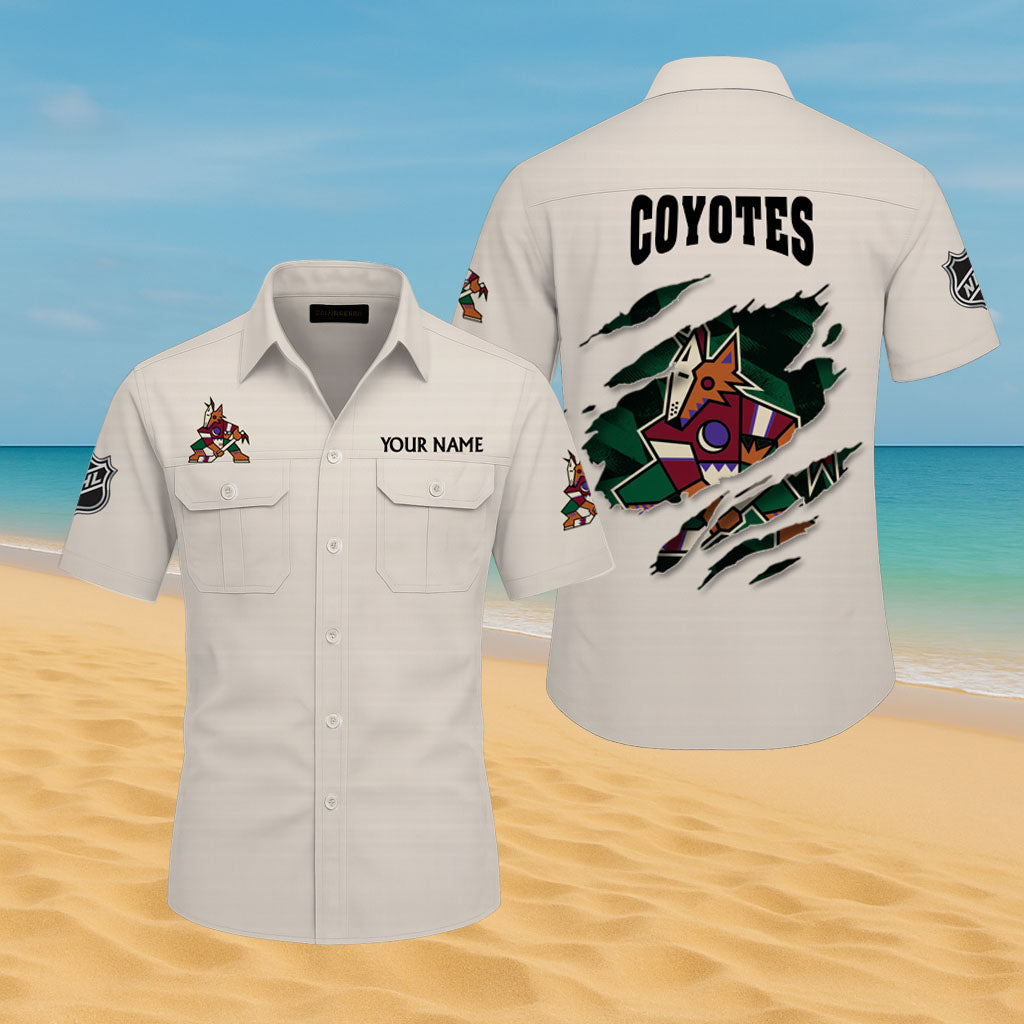 LIMITED EDITION - NEW CUSTOMIZED NHL30 AZC ARIZONA COYOTES CARGO SHIRT