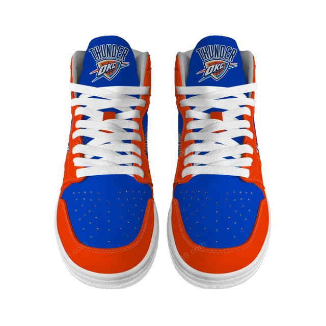LIMITED EDITION - NEW CUSTOMIZED NBA01 OKC THUNDER AIR JORDAN SNEAKERS