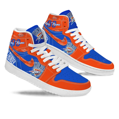 LIMITED EDITION - NEW CUSTOMIZED NBA01 OKC THUNDER AIR JORDAN SNEAKERS