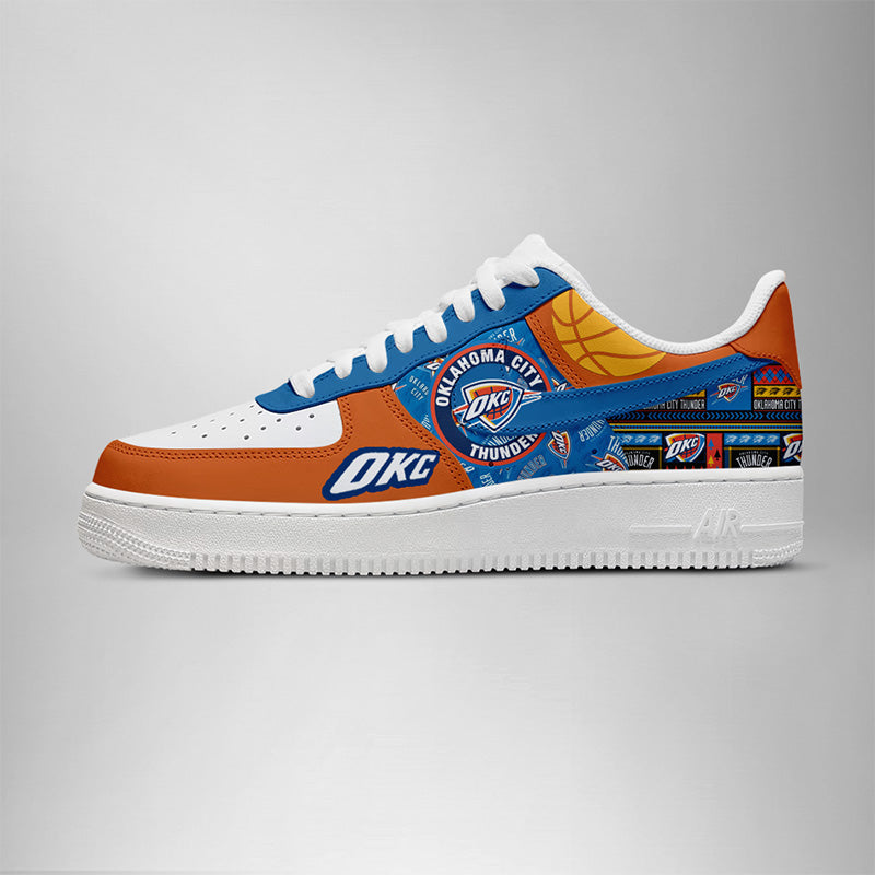 LIMITED EDITION - NEW CUSTOMIZED NBA01 OKC THUNDER AF1 SHOES