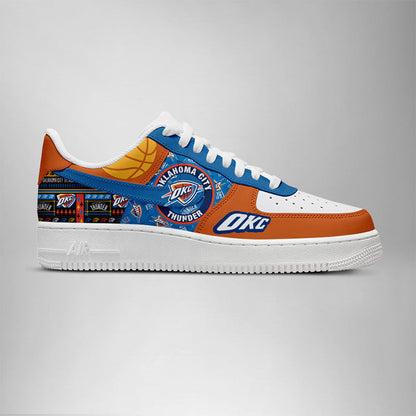 LIMITED EDITION - NEW CUSTOMIZED NBA01 OKC THUNDER AF1 SHOES