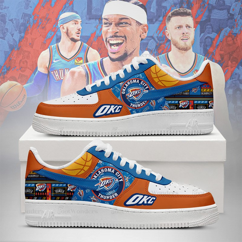 LIMITED EDITION - NEW CUSTOMIZED NBA01 OKC THUNDER AF1 SHOES