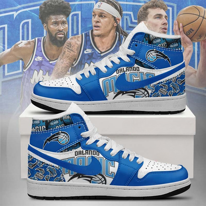 LIMITED EDITION - NEW CUSTOMIZED NBA15 OL MAGIC AIR JORDAN SNEAKERS
