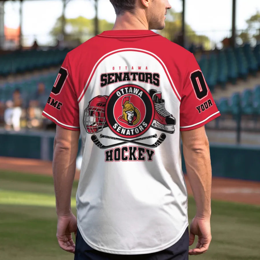LIMITED EDITION - NEW CUSTOMIZED NHL29 OT SENATORS BASEBALL JERSEY