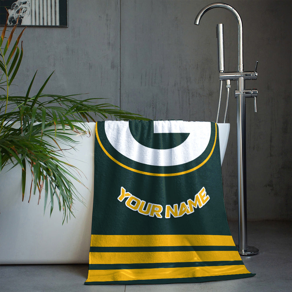 LIMITED EDITION - NEW CUSTOMIZED NFL08 GBP GREEN BAY PACKERS BEACH & BATH TOWEL
