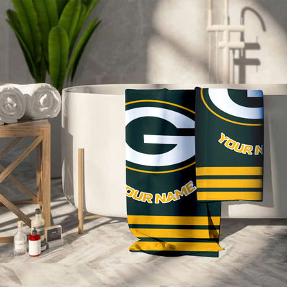 LIMITED EDITION - NEW CUSTOMIZED NFL08 GBP GREEN BAY PACKERS BEACH & BATH TOWEL