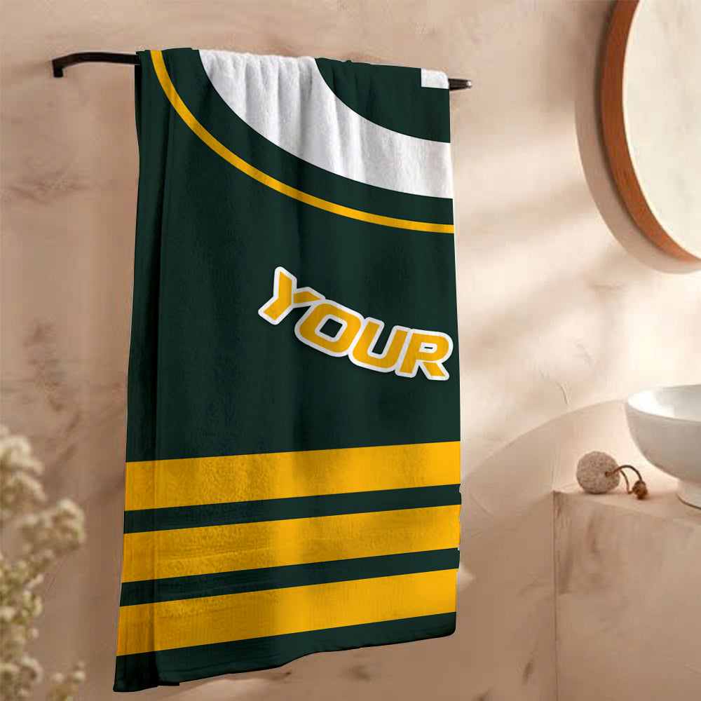 LIMITED EDITION - NEW CUSTOMIZED NFL08 GBP GREEN BAY PACKERS BEACH & BATH TOWEL