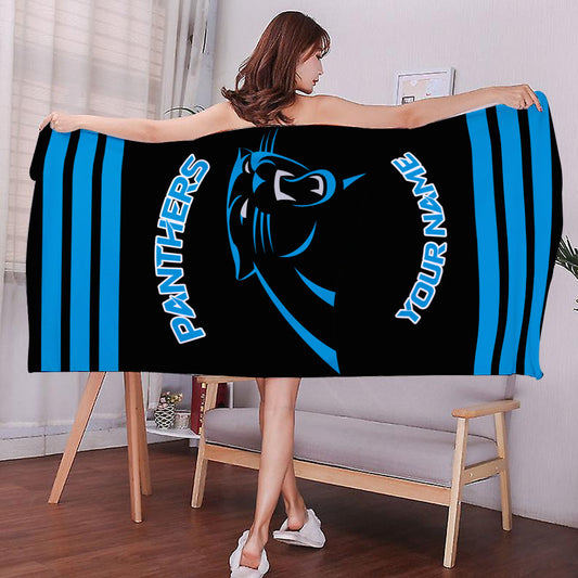 LIMITED EDITION - NEW CUSTOMIZED NFL23 CLP CAROLINA PANTHERS BEACH & BATH TOWEL