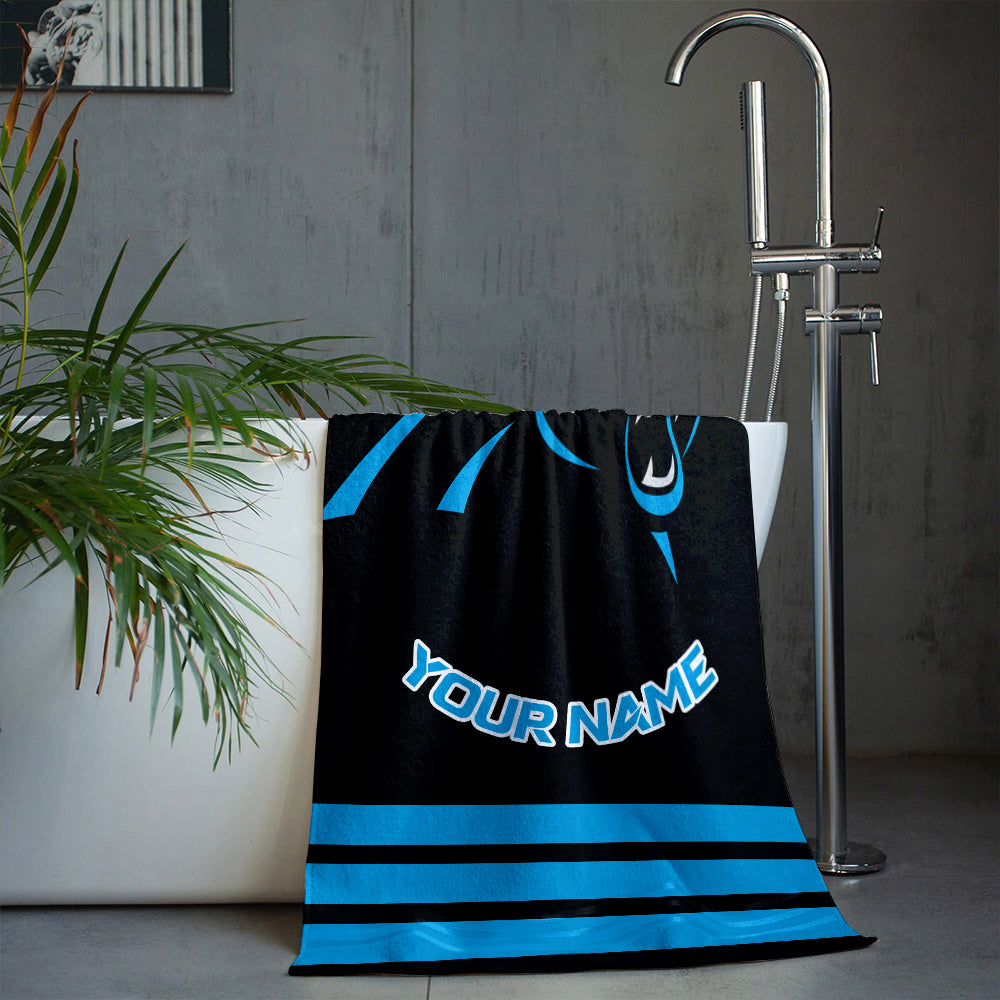LIMITED EDITION - NEW CUSTOMIZED NFL23 CLP CAROLINA PANTHERS BEACH & BATH TOWEL