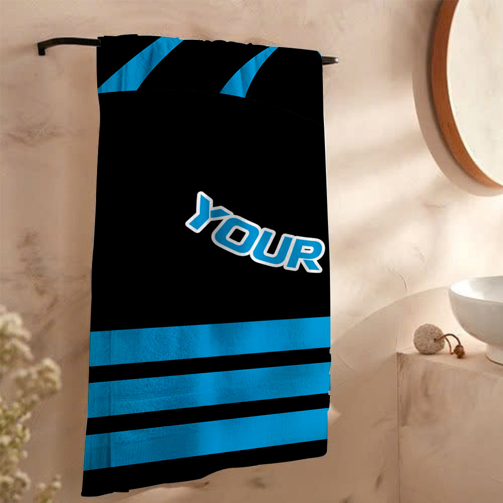 LIMITED EDITION - NEW CUSTOMIZED NFL23 CLP CAROLINA PANTHERS BEACH & BATH TOWEL