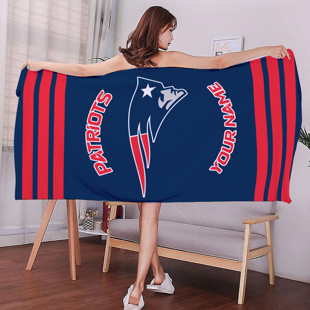 LIMITED EDITION - NEW CUSTOMIZED NFL27 NEP NEW ENGLAND PATRIOTS BEACH & BATH TOWEL