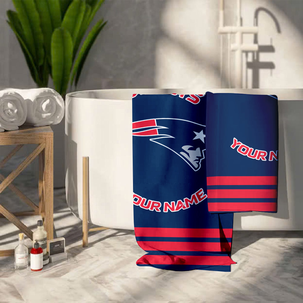 LIMITED EDITION - NEW CUSTOMIZED NFL27 NEP NEW ENGLAND PATRIOTS BEACH & BATH TOWEL