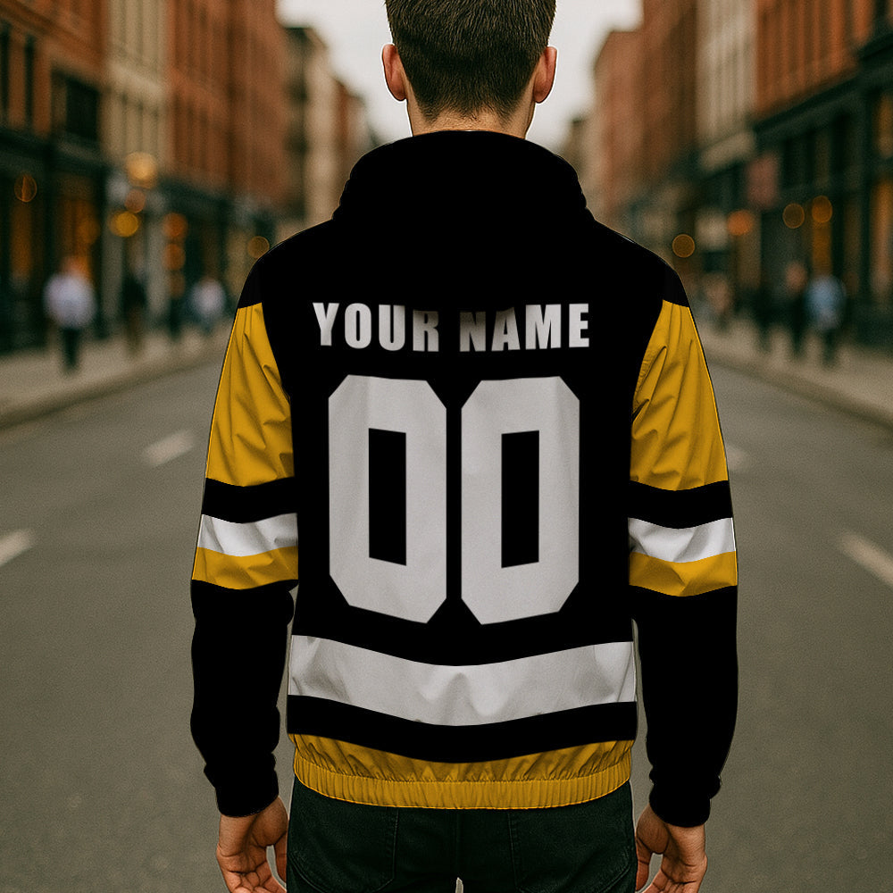 LIMITED EDITION - NEW CUSTOMIZED NHL26 PBP PITTSBURGH PENGUINS WINDBREAKER JERSEY JACKET