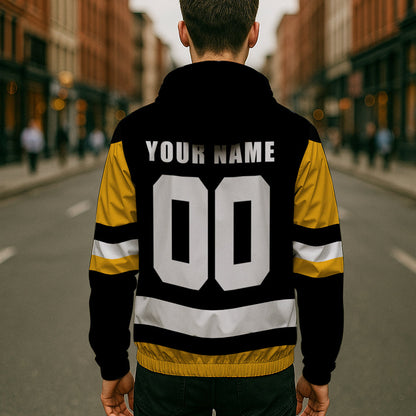 LIMITED EDITION - NEW CUSTOMIZED NHL26 PBP PITTSBURGH PENGUINS WINDBREAKER JERSEY JACKET