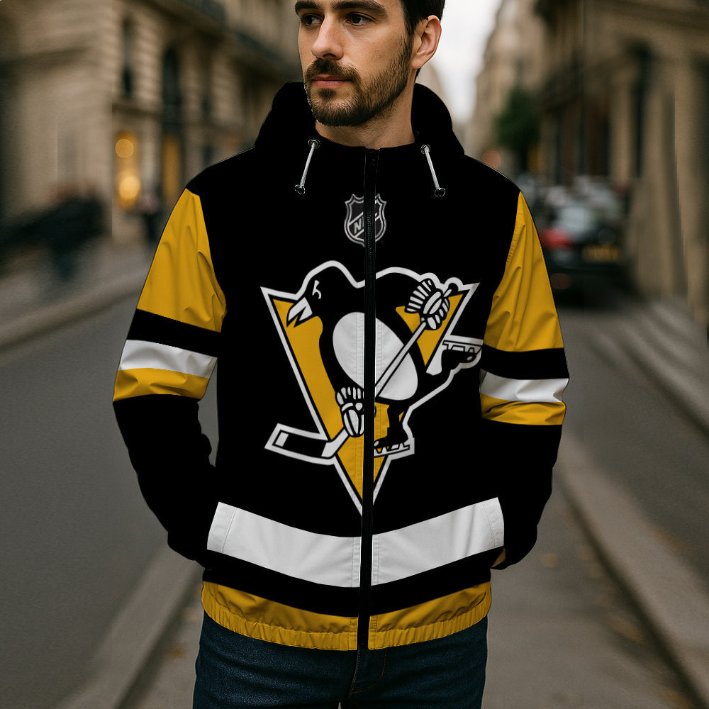 LIMITED EDITION - NEW CUSTOMIZED NHL26 PBP PITTSBURGH PENGUINS WINDBREAKER JERSEY JACKET