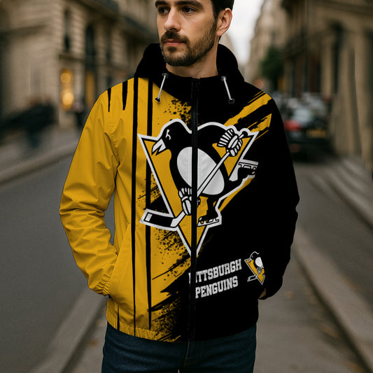 LIMITED EDITION - NEW CUSTOMIZED NHL26 PBP PITTSBURGH PENGUINS WINDBREAKER JACKET