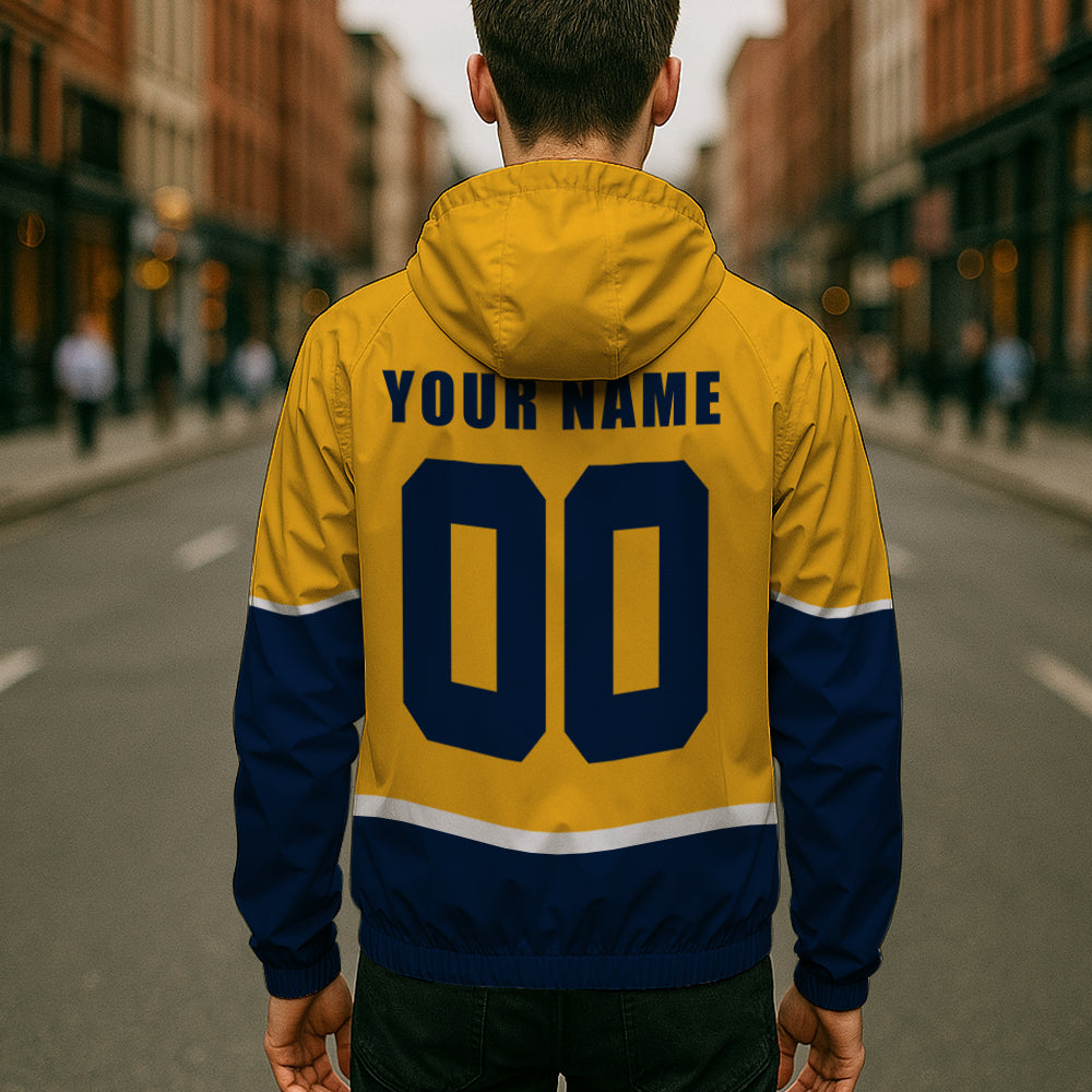 LIMITED EDITION - NEW CUSTOMIZED NHL31 NVP NASHVILLE PREDATORS WINDBREAKER JACKET