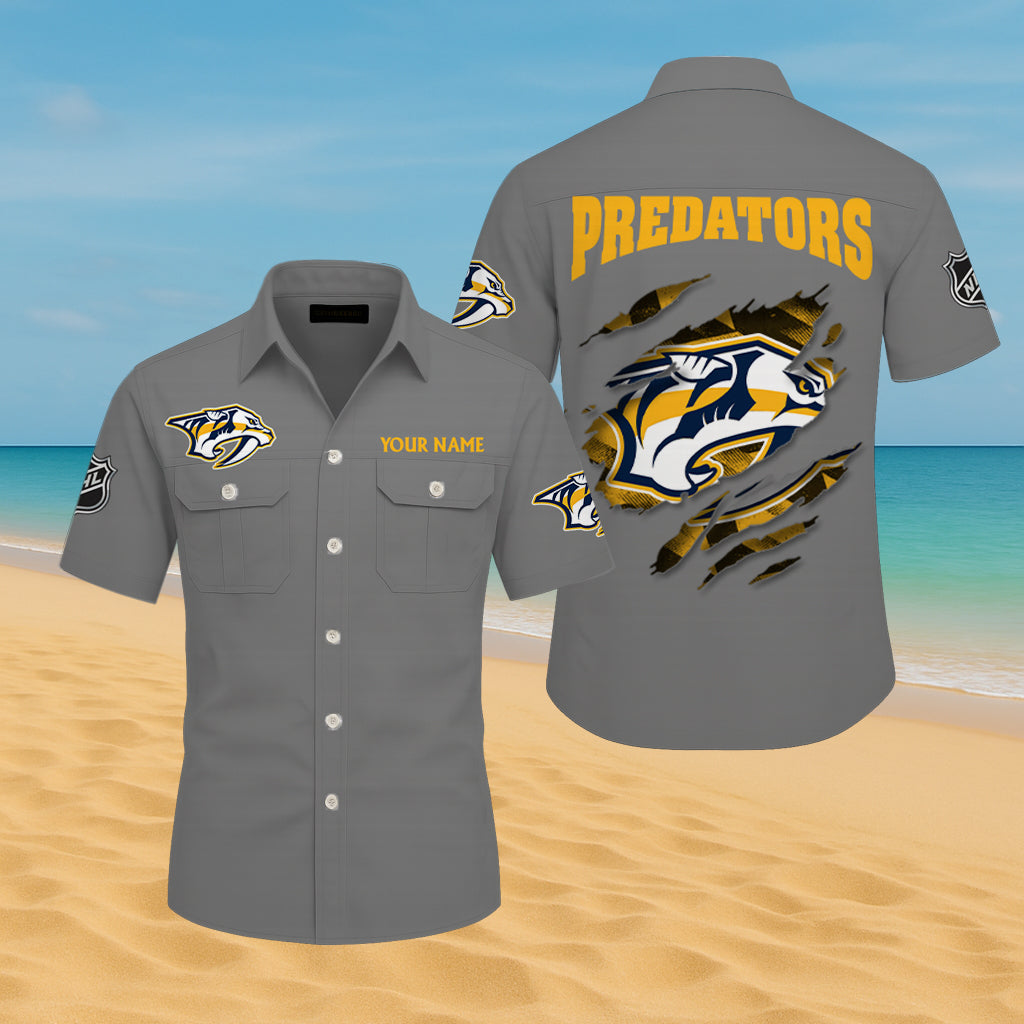 LIMITED EDITION - NEW CUSTOMIZED NHL31 NVP NASHVILLE PREDATORS CARGO SHIRT