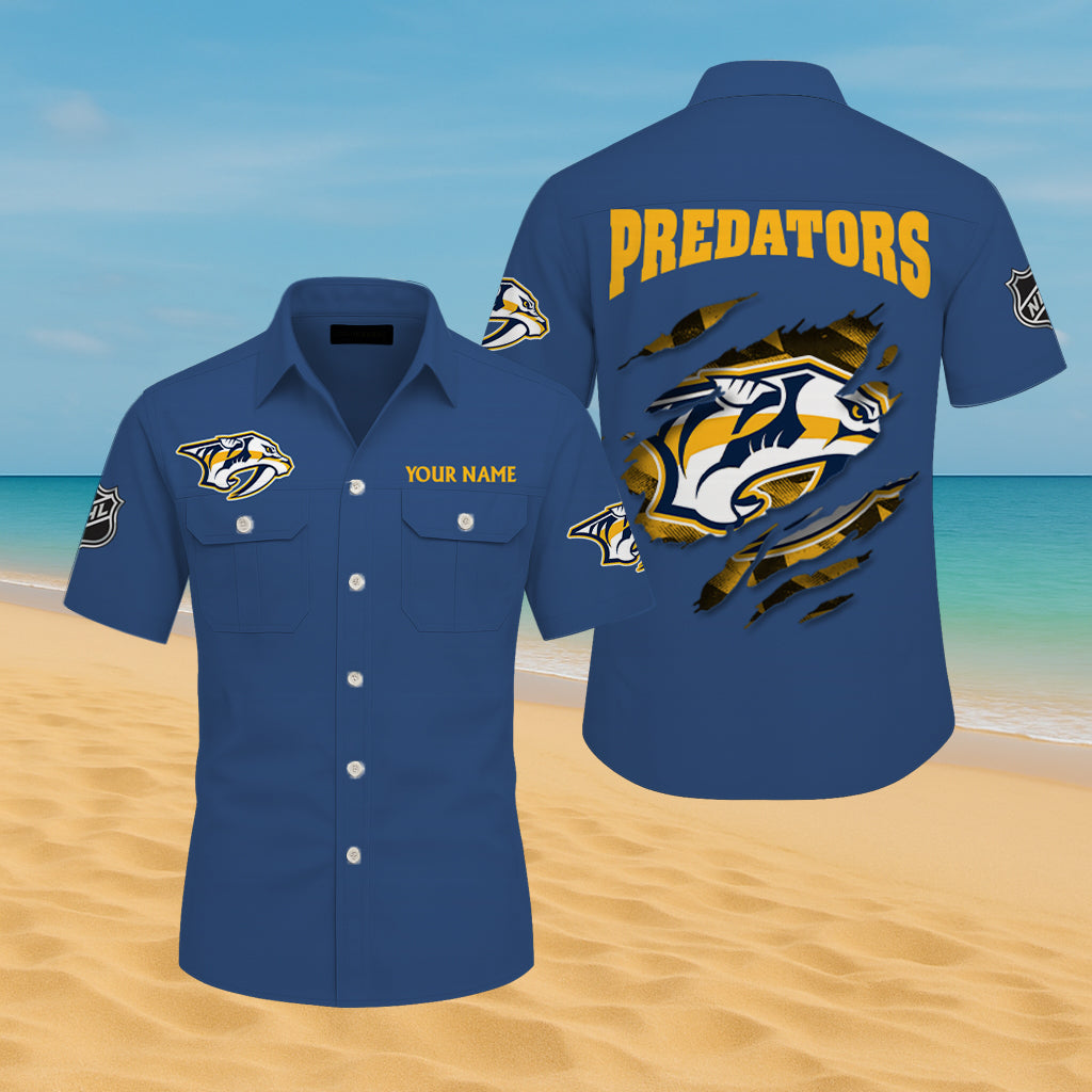 LIMITED EDITION - NEW CUSTOMIZED NHL31 NVP NASHVILLE PREDATORS CARGO SHIRT
