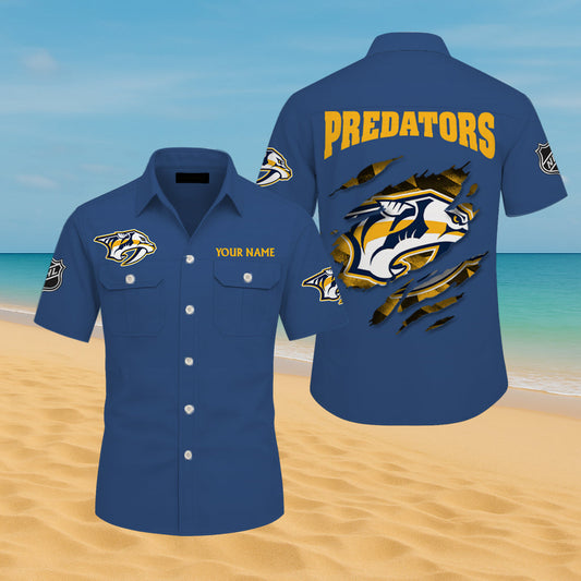 LIMITED EDITION - NEW CUSTOMIZED NHL31 NVP NASHVILLE PREDATORS CARGO SHIRT