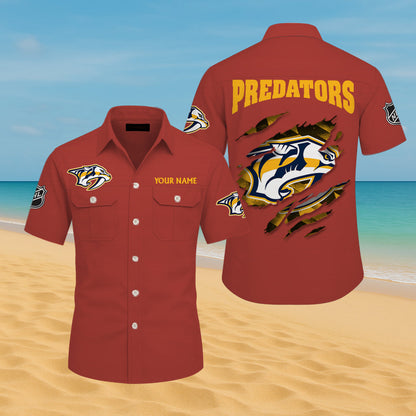 LIMITED EDITION - NEW CUSTOMIZED NHL31 NVP NASHVILLE PREDATORS CARGO SHIRT