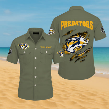LIMITED EDITION - NEW CUSTOMIZED NHL31 NVP NASHVILLE PREDATORS CARGO SHIRT