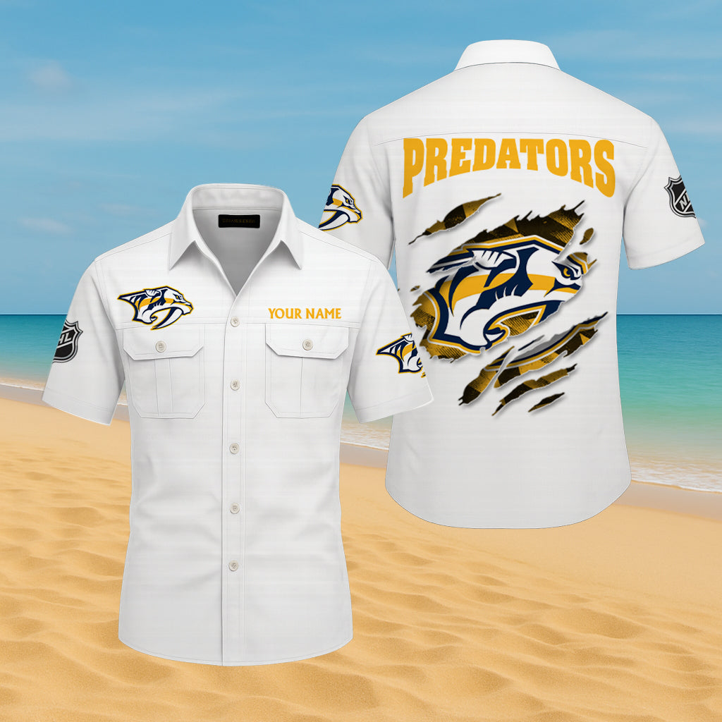 LIMITED EDITION - NEW CUSTOMIZED NHL31 NVP NASHVILLE PREDATORS CARGO SHIRT