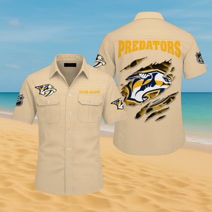 LIMITED EDITION - NEW CUSTOMIZED NHL31 NVP NASHVILLE PREDATORS CARGO SHIRT