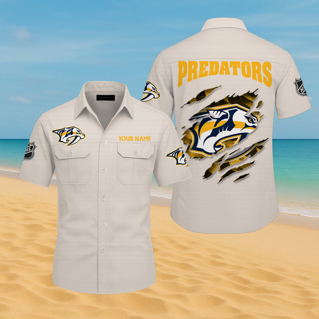 LIMITED EDITION - NEW CUSTOMIZED NHL31 NVP NASHVILLE PREDATORS CARGO SHIRT