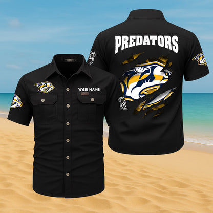 LIMITED EDITION - NEW CUSTOMIZED NHL31 NVP NASHVILLE PREDATORS CARGO SHIRT