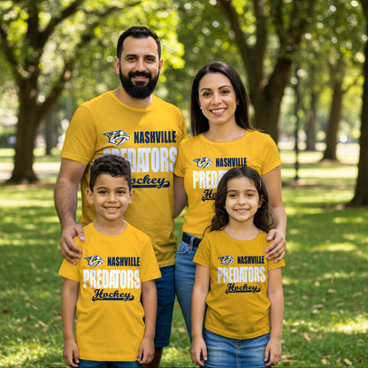 LIMITED EDITION - NEW CUSTOMIZED NHL31 NVP NASHVILLE PREDATORS T-SHIRT FOR FAMILY (ADULTS & KIDS)