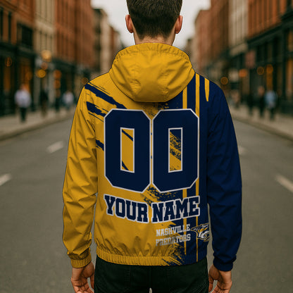 LIMITED EDITION - NEW CUSTOMIZED NHL31 NVP NASHVILLE PREDATORS WINDBREAKER JACKET