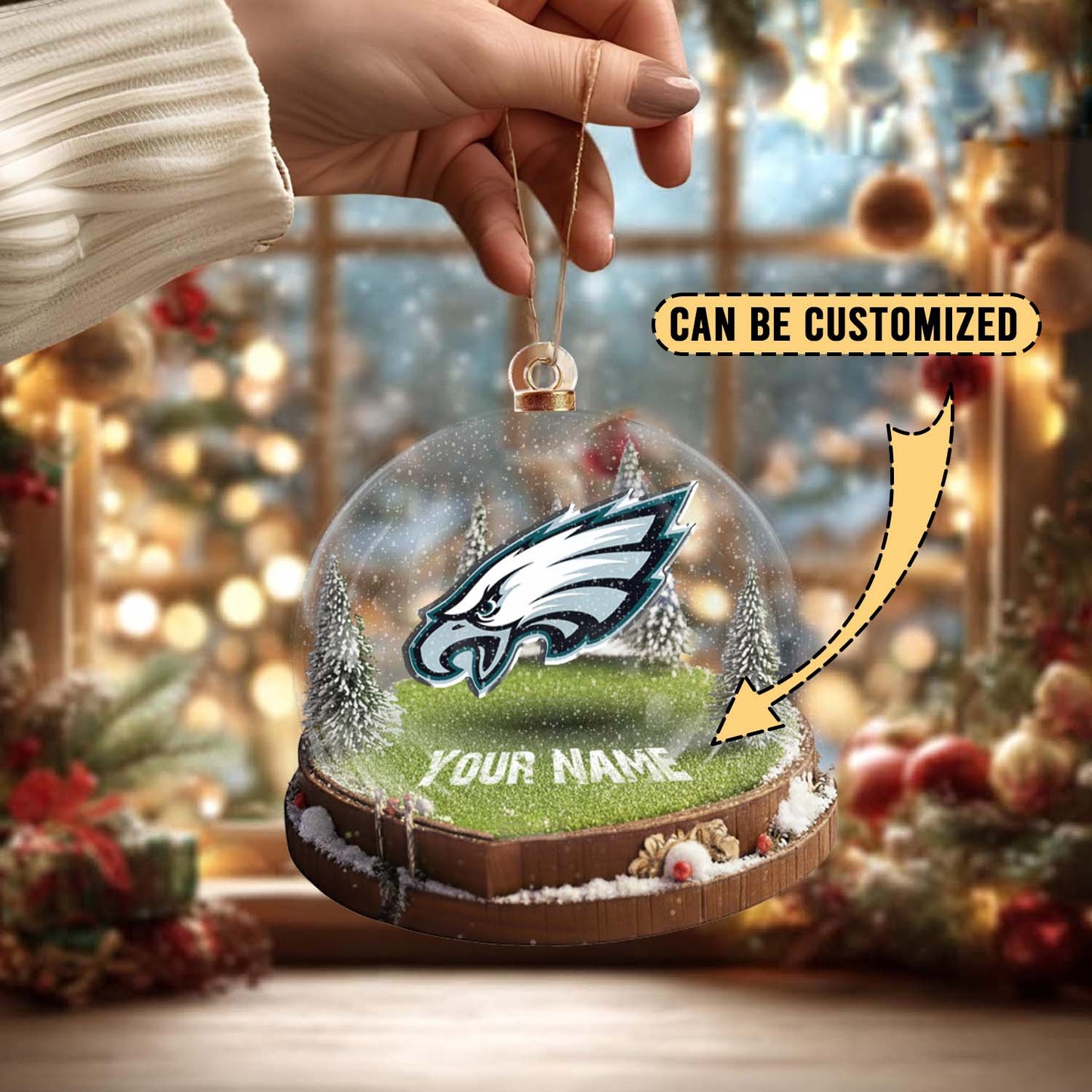 LIMITED EDITION - NEW CUSTOMIZED NFL02 PPE PHILADELPHIA EAGLES ACRYLIC ORNAMENT