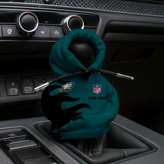 LIMITED EDITION - NEW CUSTOMIZED NFL02 PPE PHILADELPHIA EAGLES CAR HOODIE SHIFT KNOB COVER