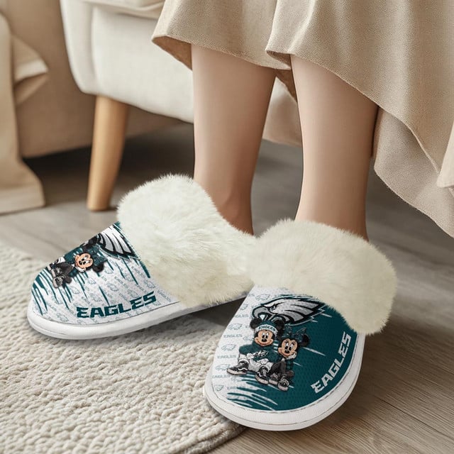 LIMITED EDITION - NEW CUSTOMIZED NFL02 PPE PHILADELPHIA EAGLES COTTON SLIPPERS