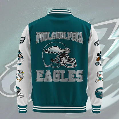 LIMITED EDITION - NEW CUSTOMIZED NFL02 PPE PHILADELPHIA EAGLES BASEBALL JACKET