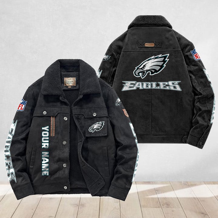 LIMITED EDITION - NEW CUSTOMIZED NFL02 PPE PHILADELPHIA EAGLES FLEECE JACKET
