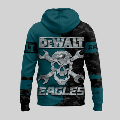 LIMITED EDITION - NEW CUSTOMIZED NFL02 PPE PHILADELPHIA EAGLES DEWALT UNISEX T-SHIRT, POLO, HOODIE & JACKETS