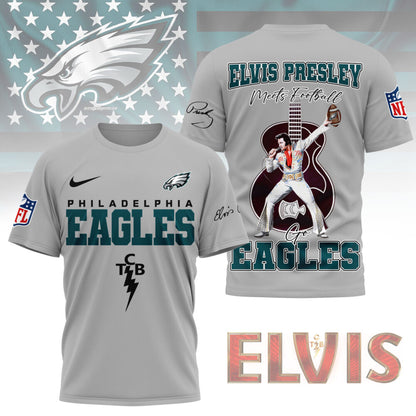 LIMITED EDITION - NEW CUSTOMIZED NFL02 PPE PHILADELPHIA EAGLES X ELVIS PRESLEY FAN 3D SHIRT