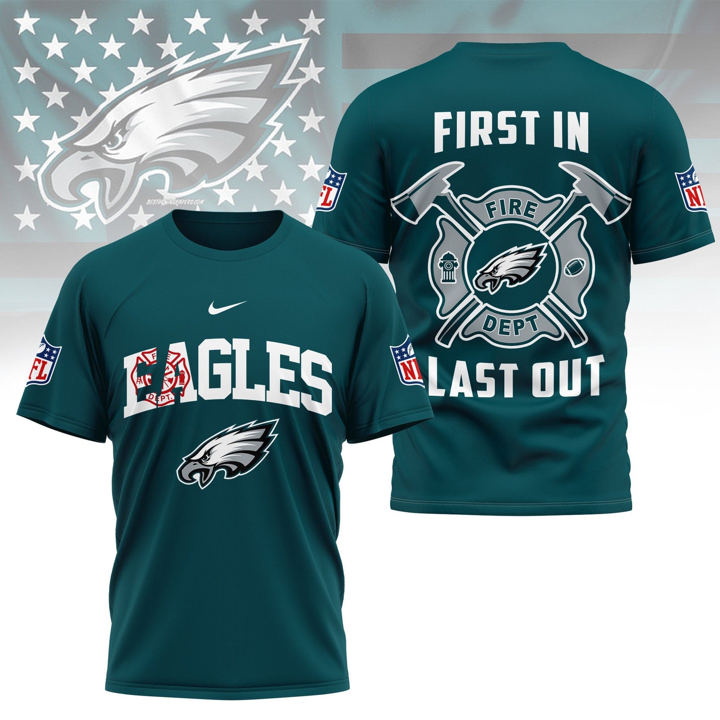 LIMITED EDITION - NEW CUSTOMIZED NFL02 PPE PHILADELPHIA EAGLES T-SHIRT | MULTIPLE COLORS AVAILABLE