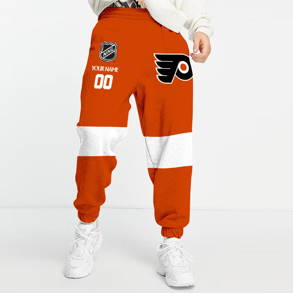 LIMITED EDITION - NEW CUSTOMIZED NHL27 PPF PHILADELPHIA FLYERS COMBO HOODIE & LONGPANTS