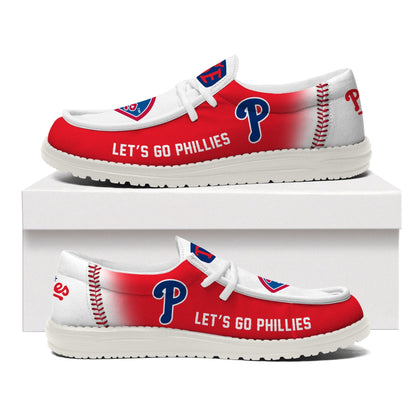 LIMITED EDITION - NEW CUSTOMIZED MLB11 PH PHILLIES LOAFER SHOES