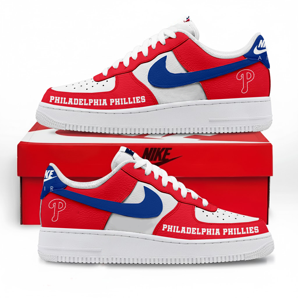 LIMITED EDITION - NEW CUSTOMIZED MLB11 PPS PHILADELPHIA PHILLIES AF1 SNEAKERS